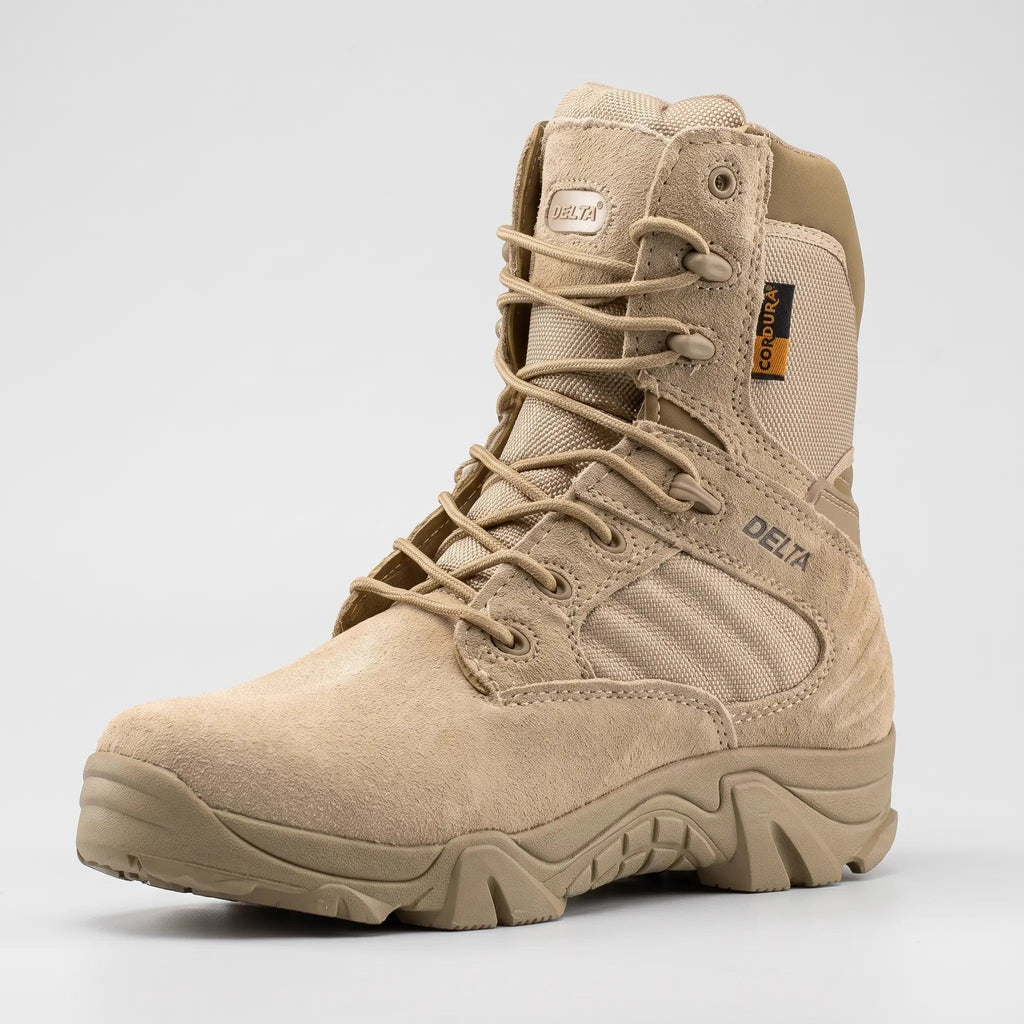 Men's Combat Boots - Side Zip Tactical Hiking Boots - Army Boots
