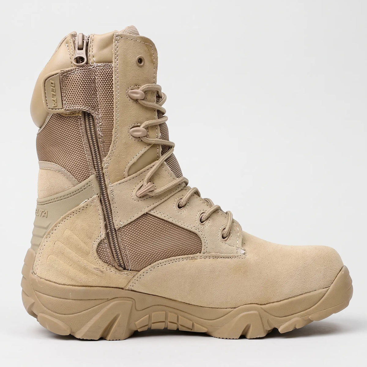 Men's Combat Boots - Side Zip Tactical Hiking Boots - Army Boots