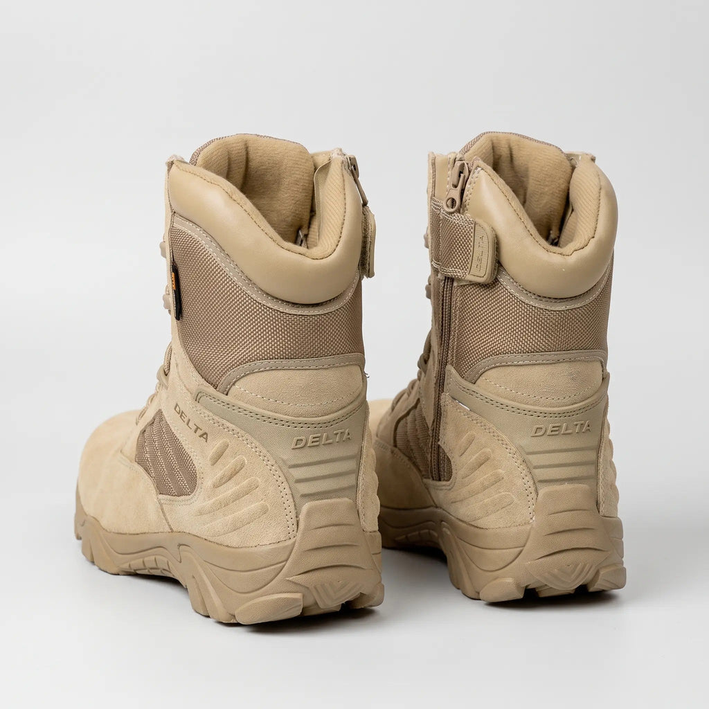 Men's Combat Boots - Side Zip Tactical Hiking Boots - Army Boots