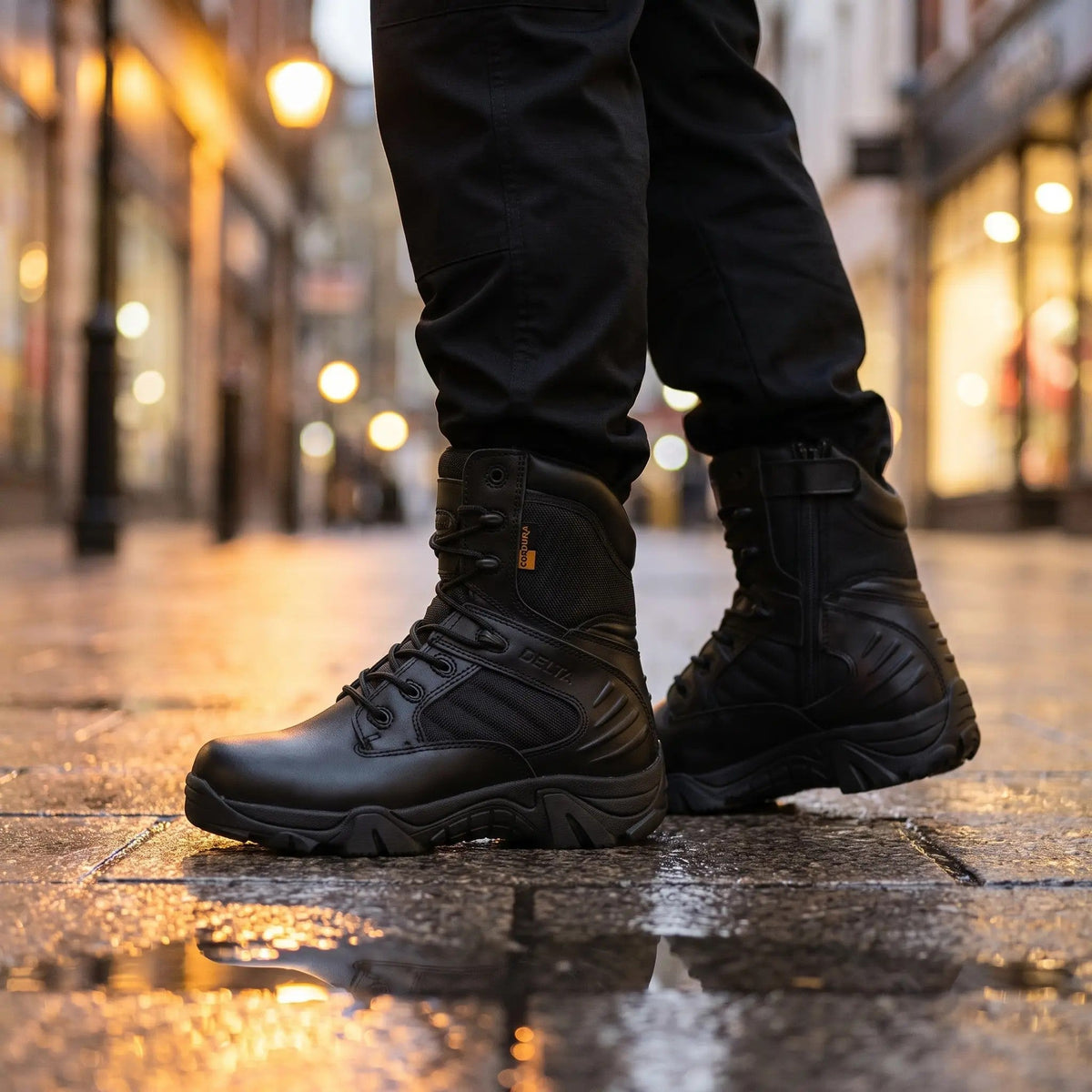 Men's Combat Boots - Side Zip Tactical Hiking Boots - Army Boots