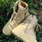 Men's Combat Boots - Side Zip Tactical Hiking Boots - Army Boots