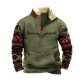 Men's Cosy Patterned Half-Zip Pullover