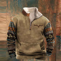 Men's Cosy Patterned Half-Zip Pullover