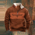Men's Cosy Patterned Half-Zip Pullover