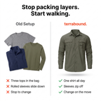Men's Hiking Shirt - Zip Off Sleeves - Fishing Shirt - Safari Shirt