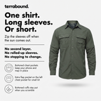Men's Hiking Shirt - Zip Off Sleeves - Fishing Shirt - Safari Shirt