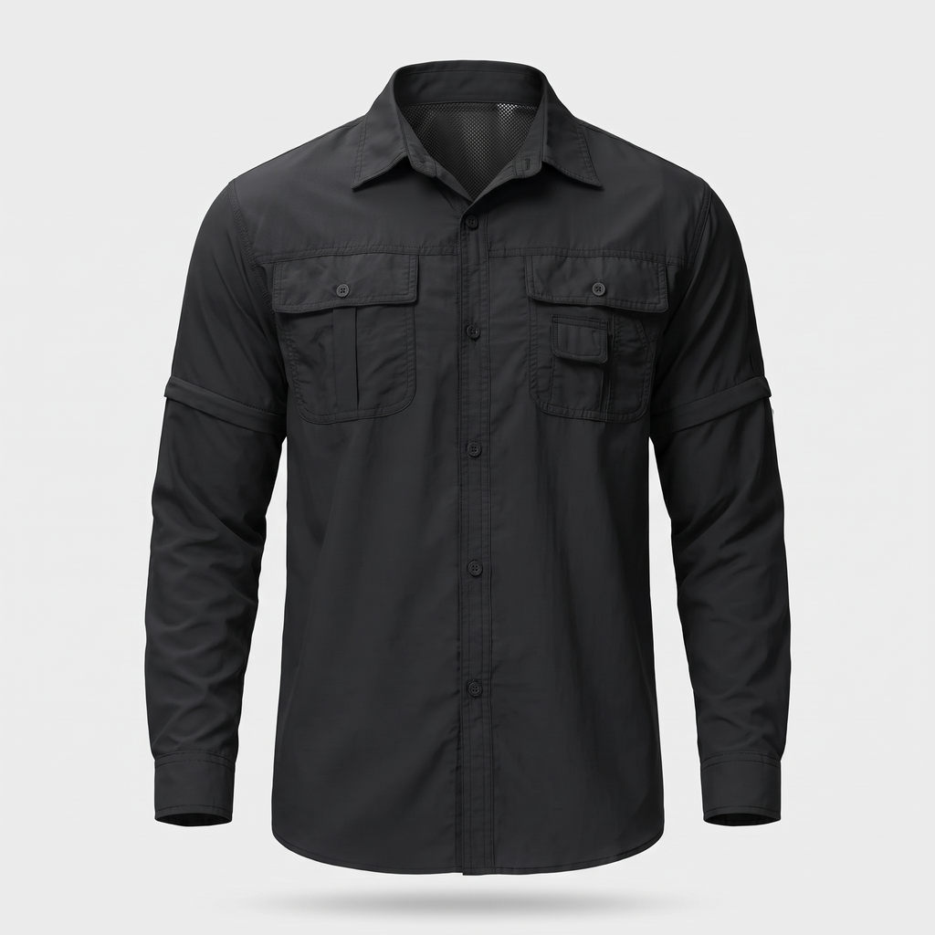 Men's Hiking Shirt - Zip Off Sleeves - Fishing Shirt - Safari Shirt