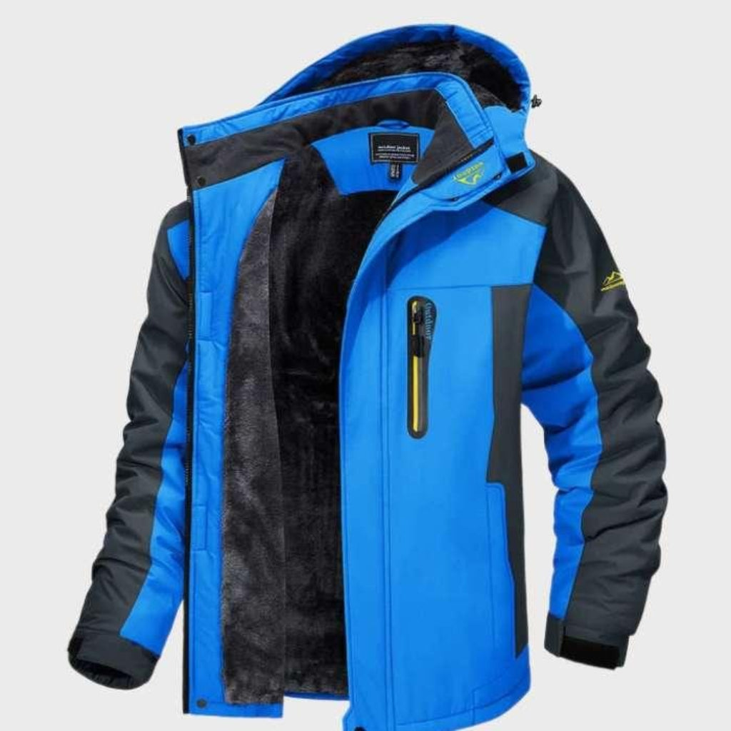 Men's Hooded Waterproof Jacket — Thermal Fleece Lining