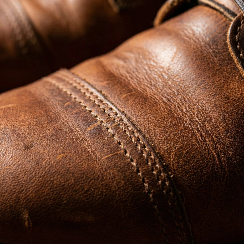 Men's Lace-Up Ankle Boots, Layered Panels, Patterned Traction Sole