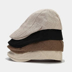 Men's Linen Flat Cap - Breathable Summer Style