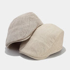Men's Linen Flat Cap - Breathable Summer Style