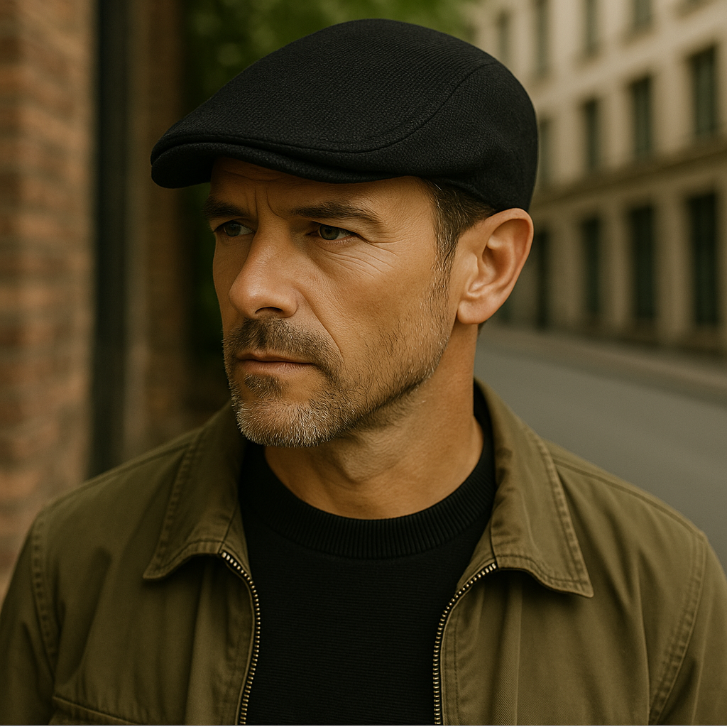 Men's Linen Flat Cap - Breathable Summer Style