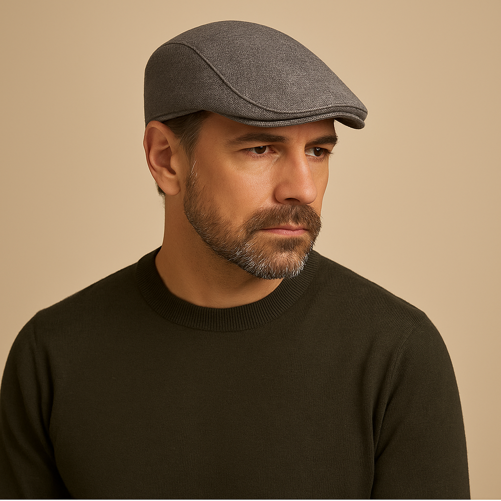 Men's Linen Flat Cap - Breathable Summer Style