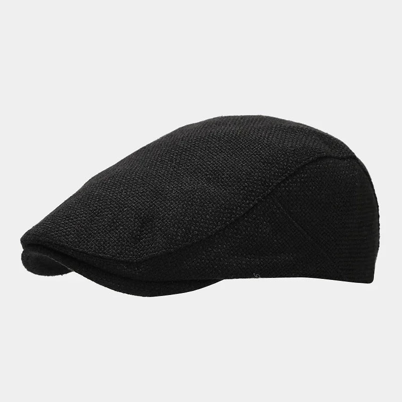 Men's Linen Flat Cap - Breathable Summer Style