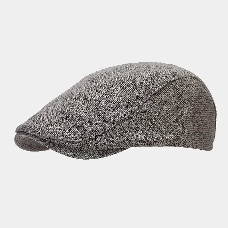 Men's Linen Flat Cap - Breathable Summer Style