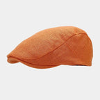 Men's Linen Flat Cap - Breathable Summer Style
