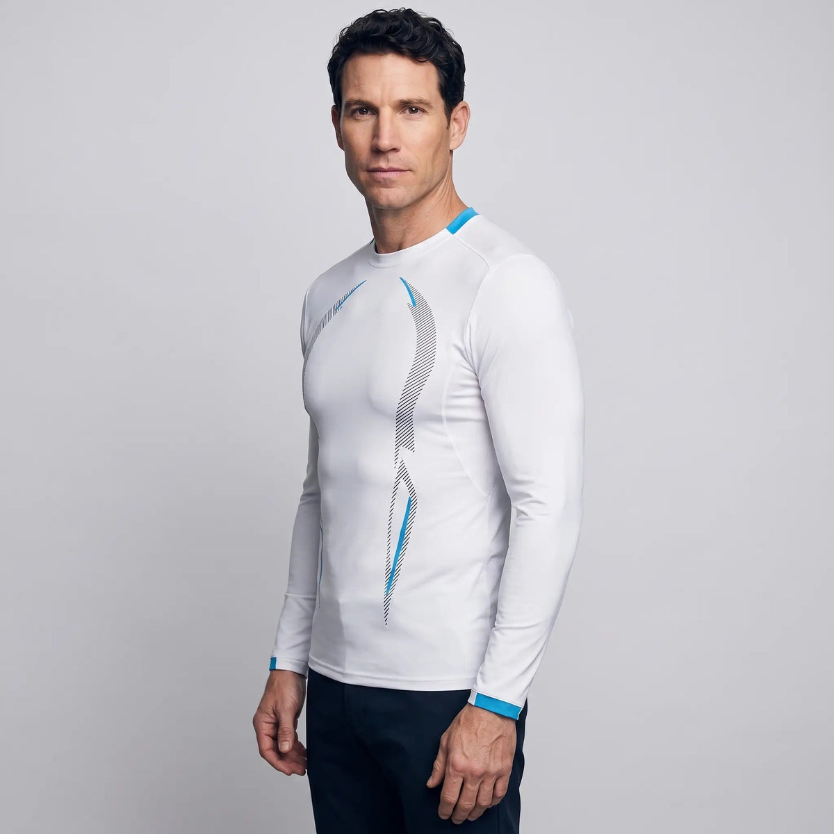 Men's Long Sleeve Running Top - Quick Dry Base Layer - Hiking T Shirt