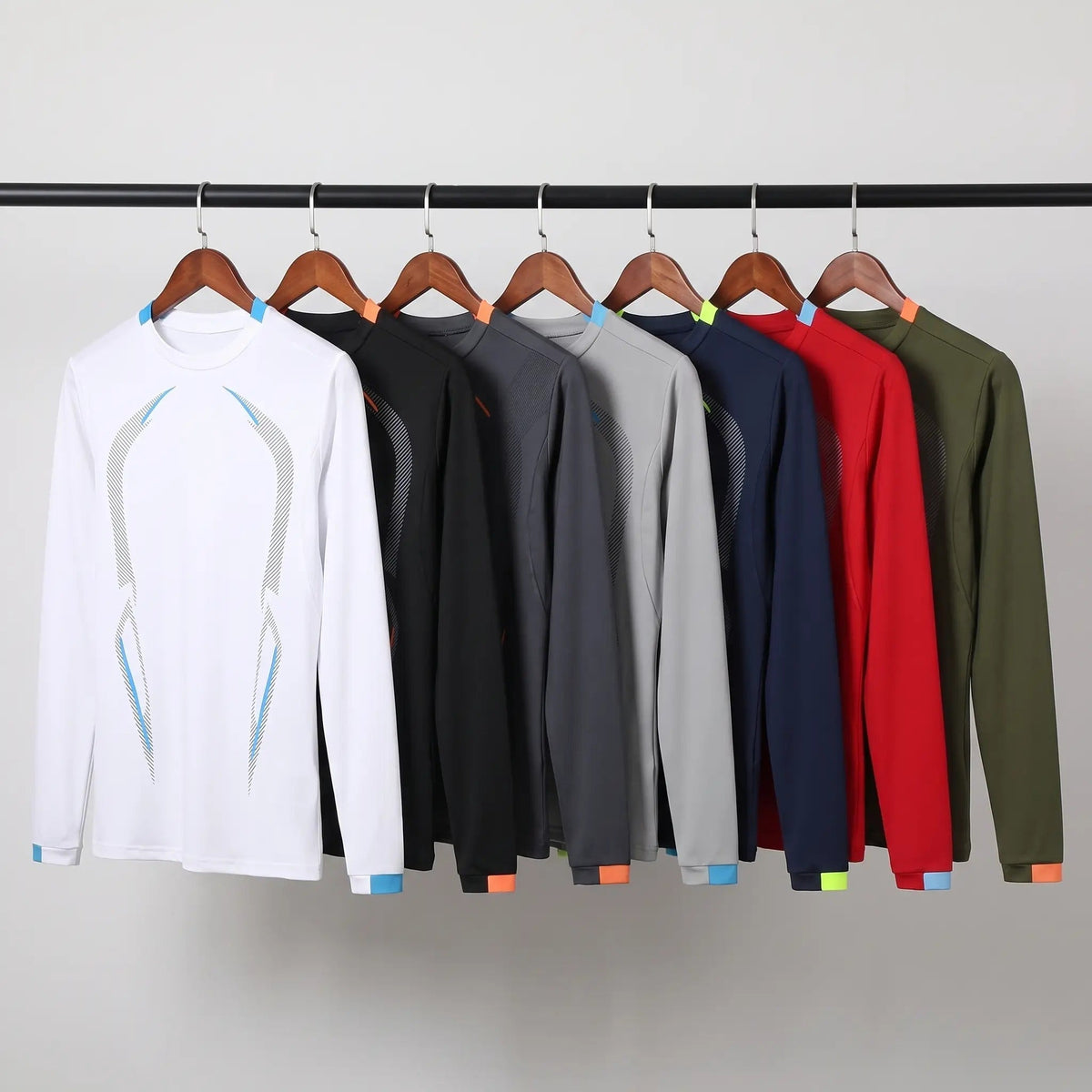Men's Long Sleeve Running Top - Quick Dry Base Layer - Hiking T Shirt