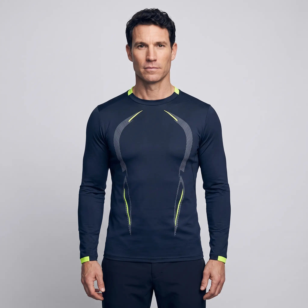 Men's Long Sleeve Running Top - Quick Dry Base Layer - Hiking T Shirt