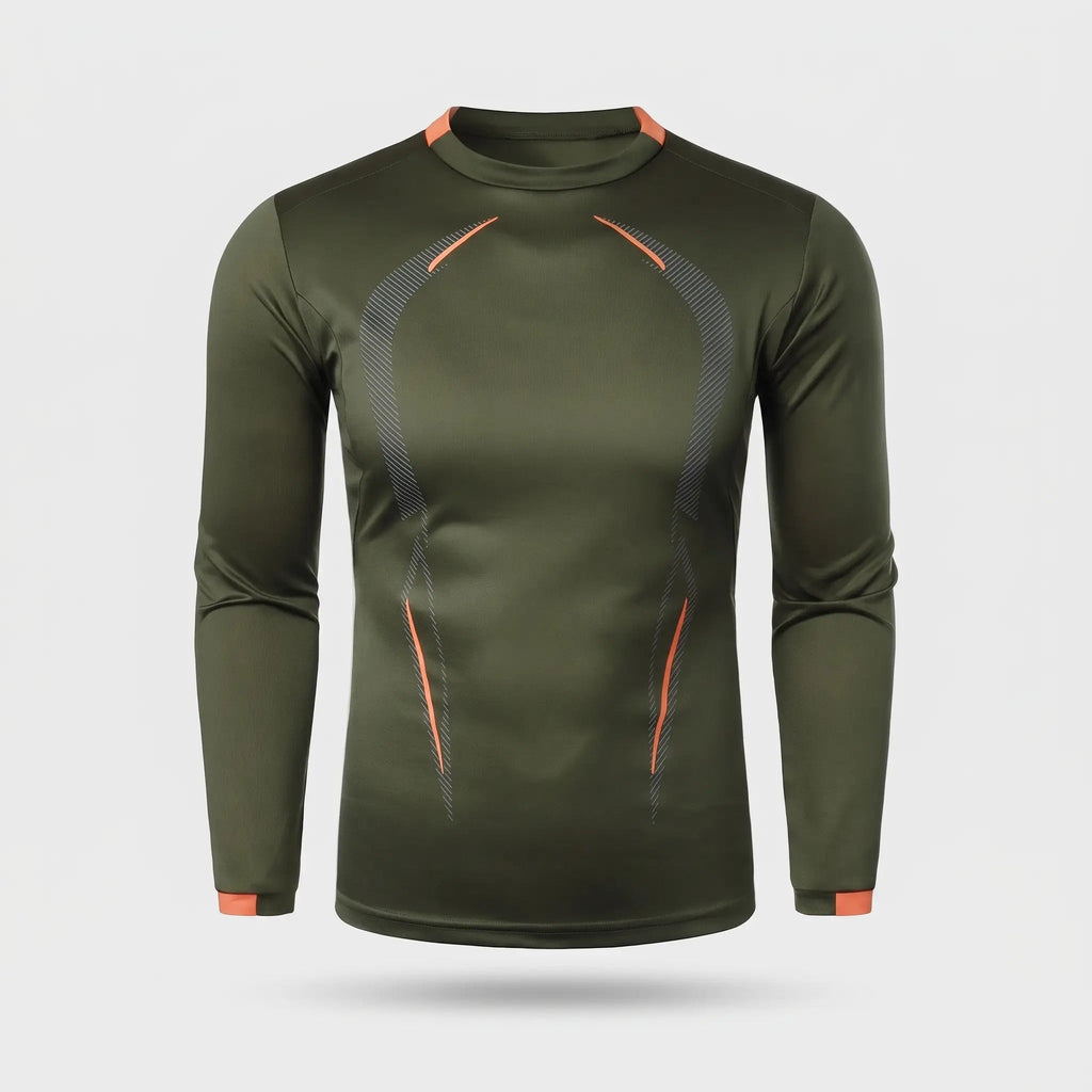 Men's Long Sleeve Running Top - Quick Dry Base Layer - Hiking T Shirt