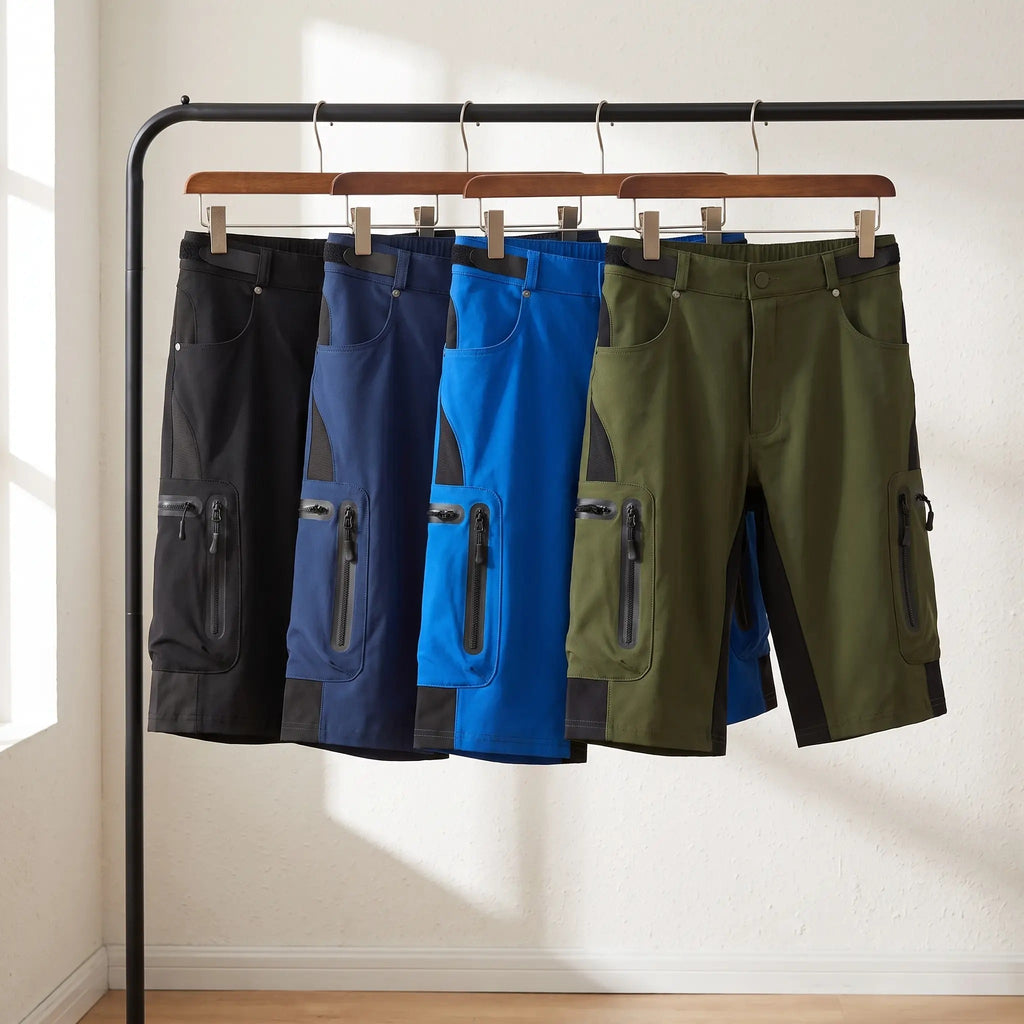 Men's MTB Shorts - Zip Pocket Cargo Shorts - Baggy Cycling Shorts