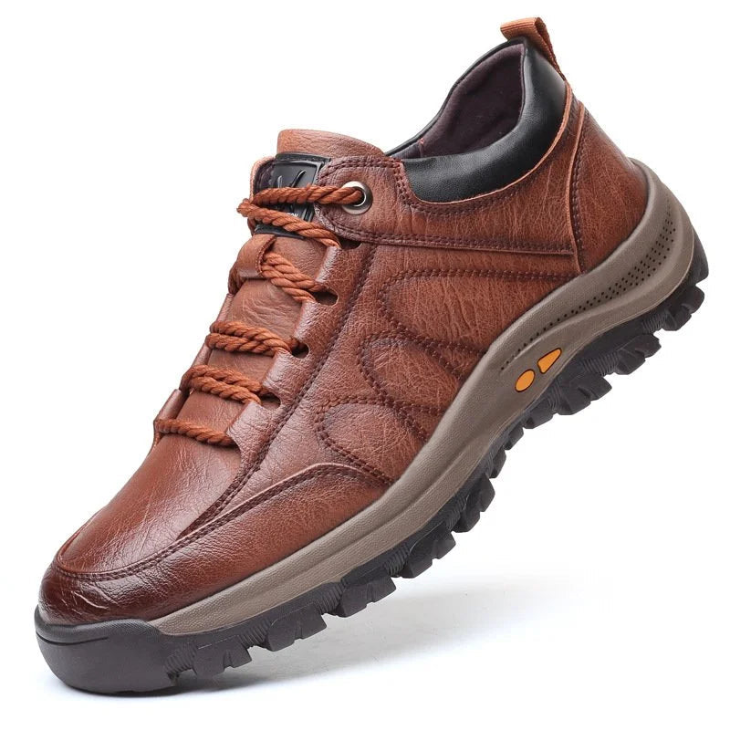 Men's Orthopaedic Leather Shoes | Supportive Comfort Walking Shoes