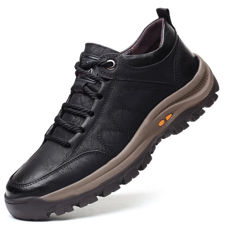 Men's Orthopaedic Leather Shoes | Supportive Comfort Walking Shoes