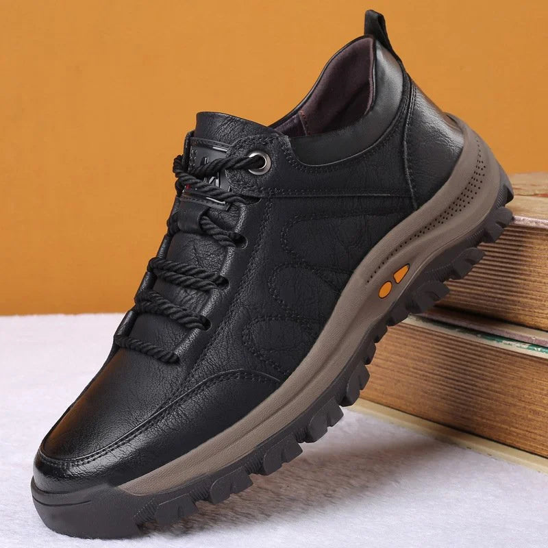 Men's Orthopaedic Leather Shoes | Supportive Comfort Walking Shoes
