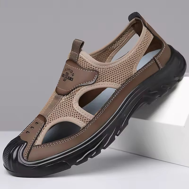 Men's Premium Slip-On Closed Toe Sandals for Comfort
