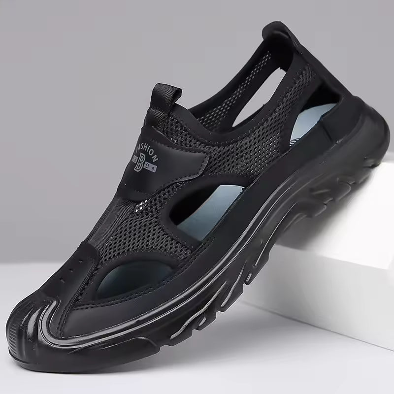 Men's Premium Slip-On Closed Toe Sandals for Comfort