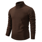 Men's Ribbed Merino Wool Turtleneck Jumper
