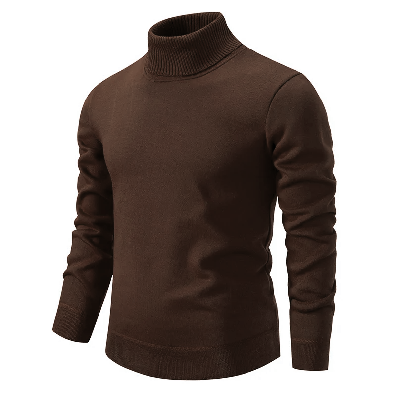 Men's Ribbed Merino Wool Turtleneck Jumper