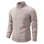 Men's Ribbed Merino Wool Turtleneck Jumper
