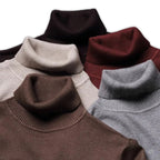 Men's Ribbed Merino Wool Turtleneck Jumper