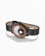 Men's Rugged Wood & Leather Compass Watch