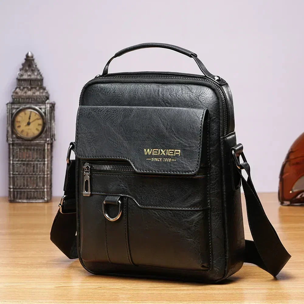 Men's Vertical Crossbody Messenger Bag