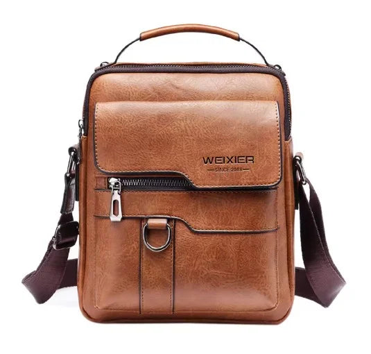 Men's Vertical Crossbody Messenger Bag
