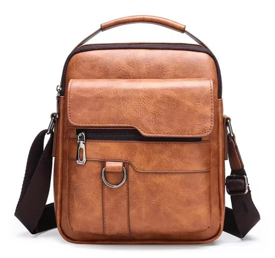 Men's Vertical Crossbody Messenger Bag