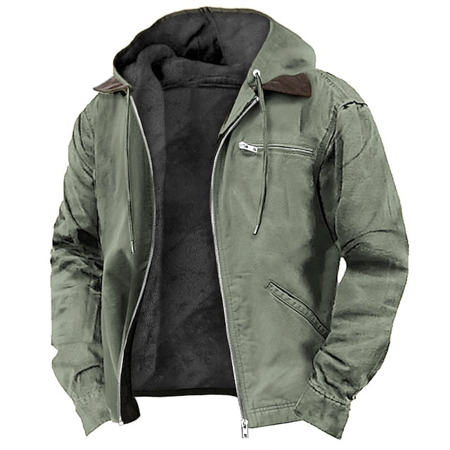 Men's Warm Insulated Outdoor Parka