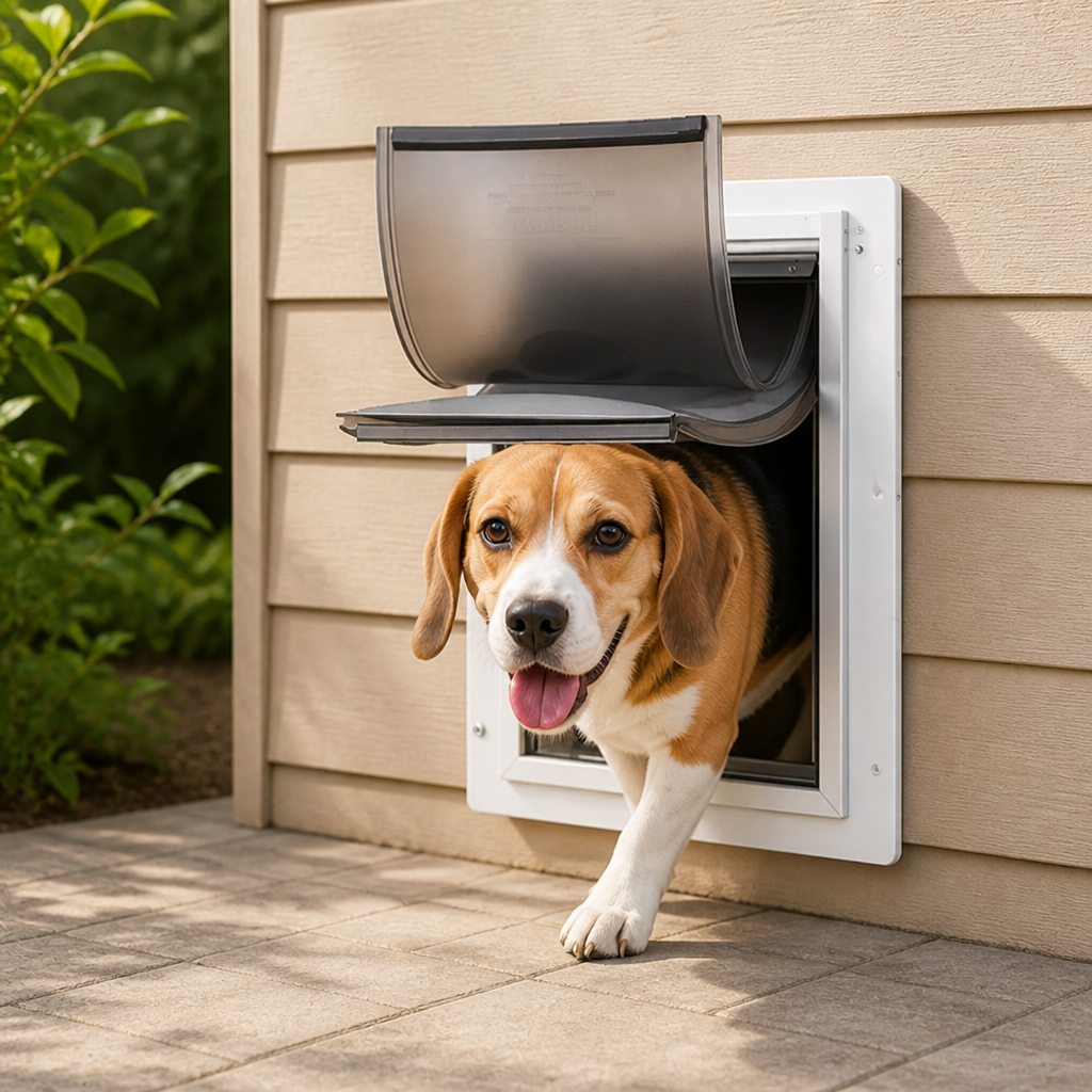 Metal Frame Weatherproof & Lockable Pet Door