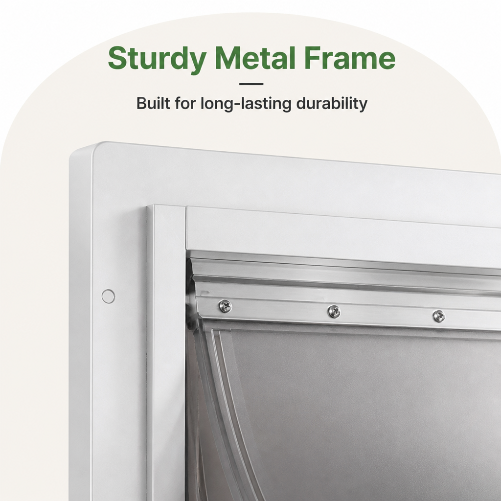 Metal Frame Weatherproof & Lockable Pet Door