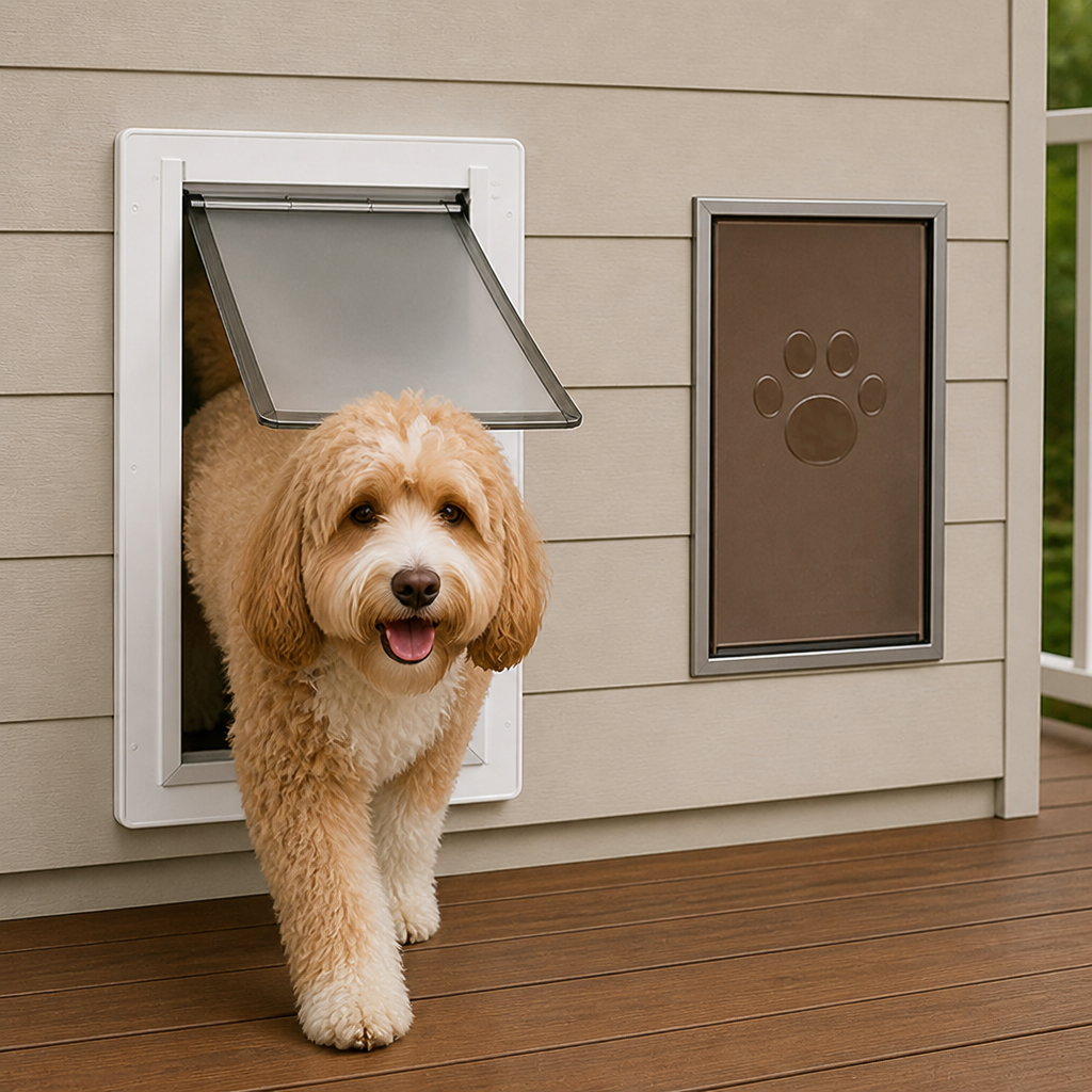 Metal Frame Weatherproof & Lockable Pet Door