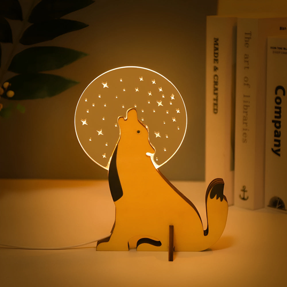 Minimalist Table Lamp with LED Night Light