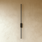 Minimalist Vertical Linear Wall Light with Round Base