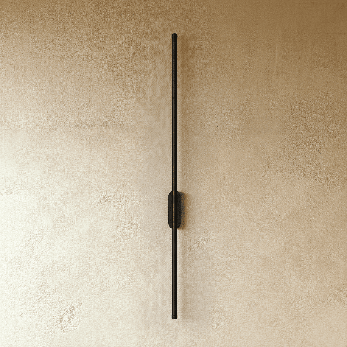 Minimalist Vertical Linear Wall Light with Round Base
