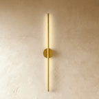 Minimalist Vertical Linear Wall Light with Round Base