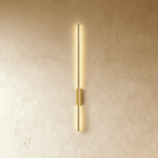Minimalist Vertical Linear Wall Light with Round Base