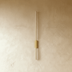 Minimalist Vertical Linear Wall Light with Round Base