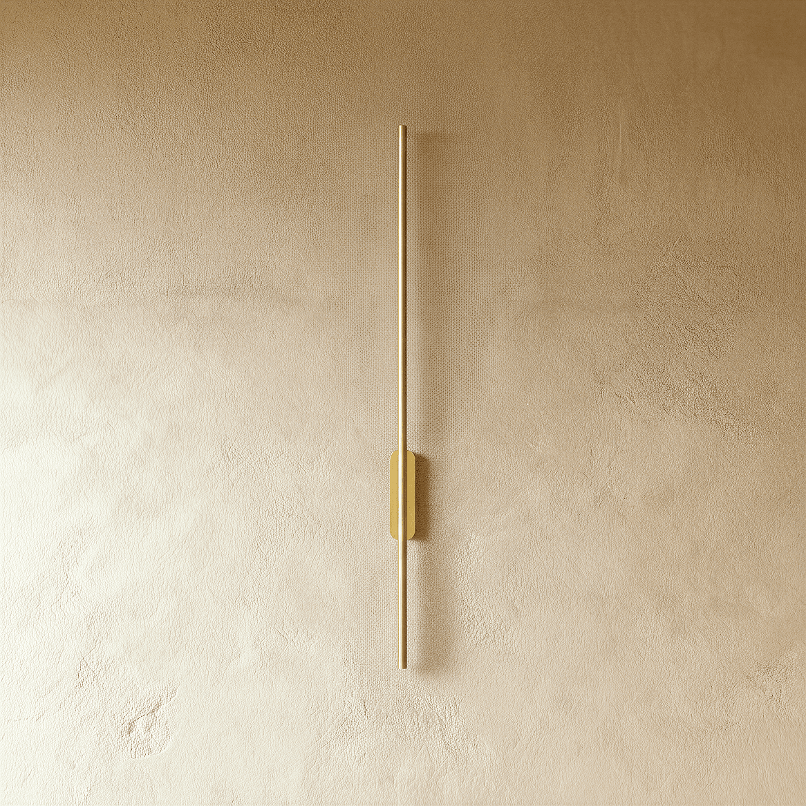 Minimalist Vertical Linear Wall Light with Round Base