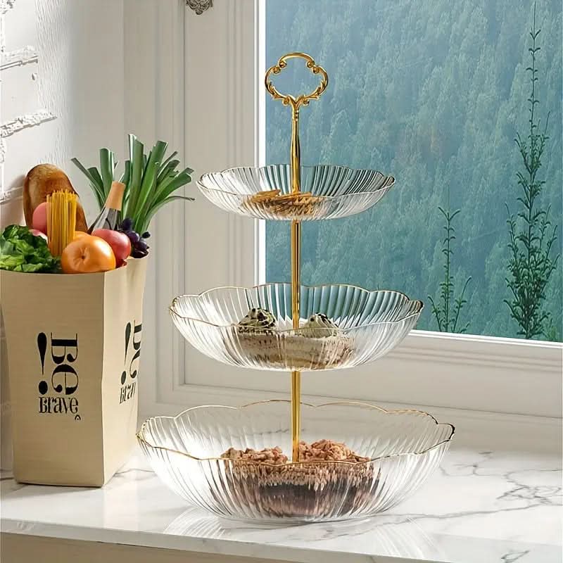 Modern 3-Tier Fruit Bowl Stand and Organiser